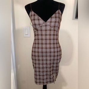 Plaid Spaghetti Strap Dress